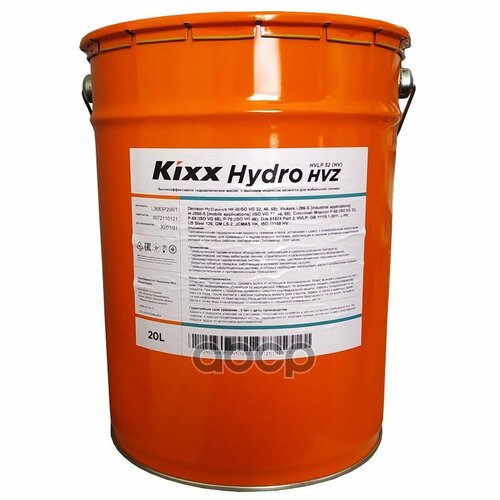 Масло Гидравлическое Универсальное Kixx Hydro Hvz 32 (Rus) 20 Л. Kixx арт. L3683P20RT