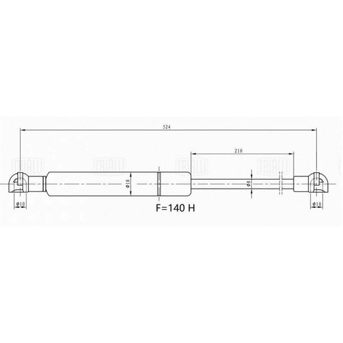 TRIALLI GS 2015 Амортизатор стекла задней двери PEUGEOT 206 (98-) универс.