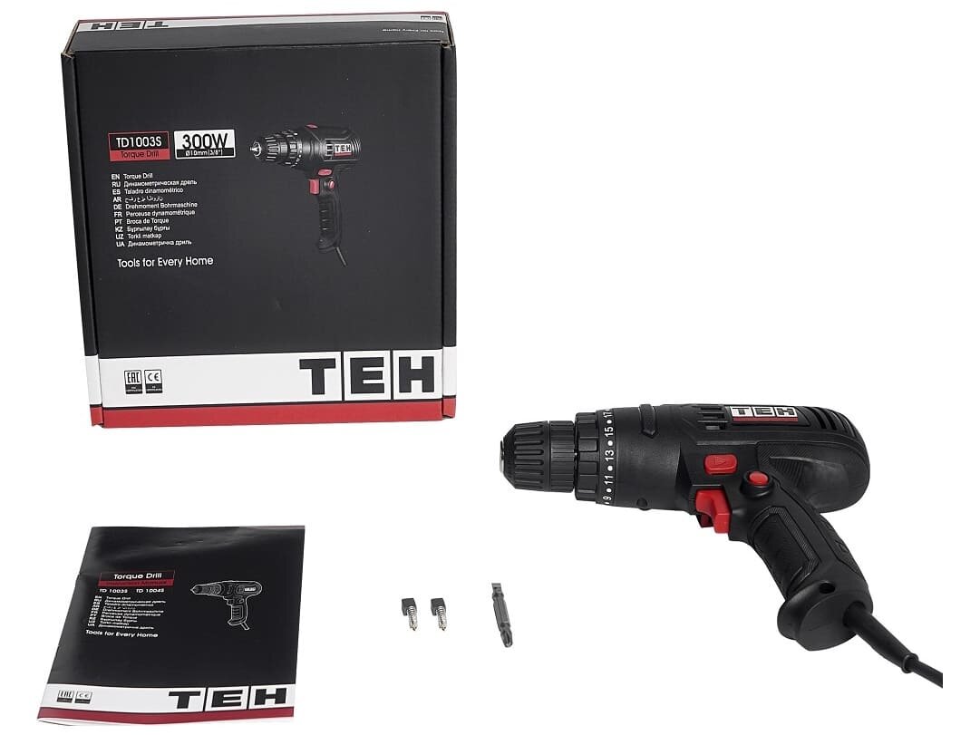 Дрель-шуруповерт Teh TD1003S (300 Вт) — фото 1