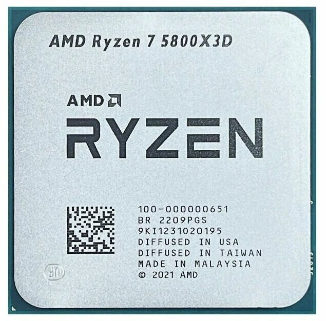 Процессор AMD Ryzen 7 5800X3D AM4, 8 x 3400 МГц, OEM (100-000000651)