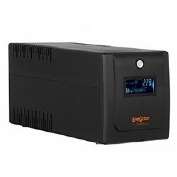 Источник бесперебойного питания Exegate EP285529RUS 2200VA/1300W, LCD, AVR, 6*IEC-C13, RJ45/11, USB, blac - фото №9