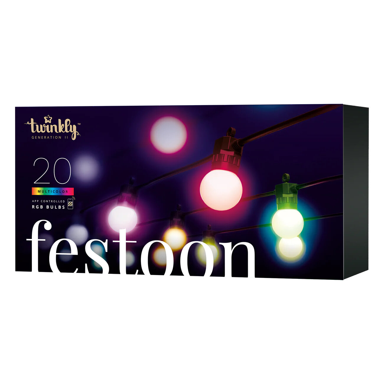 Гирлянда Twinkly Festoon Lights 20 RGB LED 10 м со стартовым шнуром - фото №10