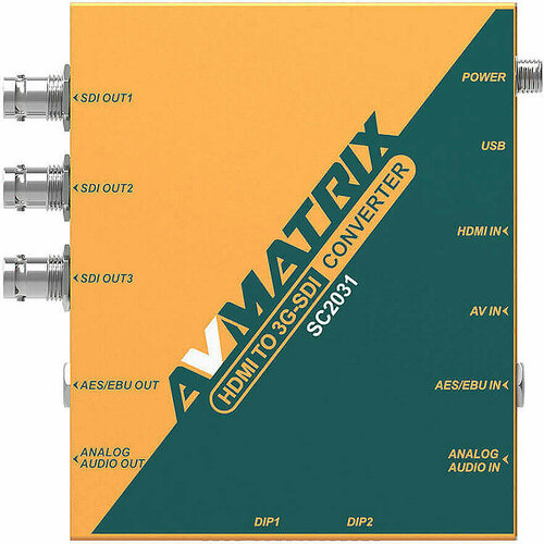 Конвертер AVMATRIX SC2031 HDMI/AV в 3G-SDI с масштабированием конвертер 3g sdi hdmi avmatrix mini sc1112