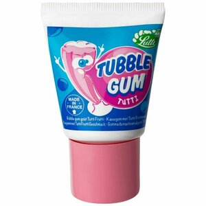 Lutti Tubble Gum Framboise жвачка в тюбике малиновая 35 гр