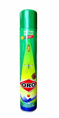 ORO ( ОРО ) Аэрозоль от летающих И ползающих насекомых, двойного действия, С ароматом лимона, 400 мл (Испания)