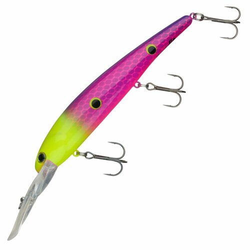 Воблеры для троллинга Bandit Walleye Deep цв. B32 Pink Purple Scale, 17,5 гр 120 мм, на щуку, судака, минноу / всплывающий, до 8.2м