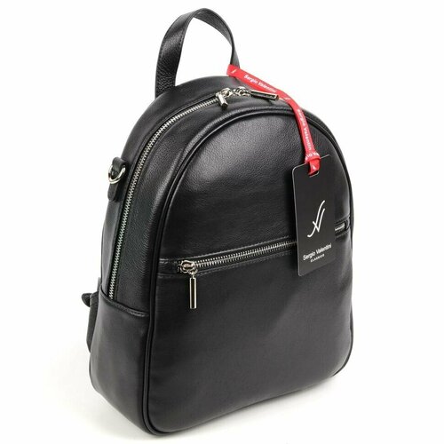 фото Рюкзак sergio valentini sv-sz762/a блек, фактура гладкая, черный