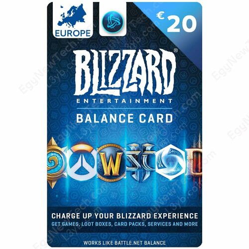 Подарочная Карта пополнения Blizzard 20€ - GIFT CARD 20 EURO.
