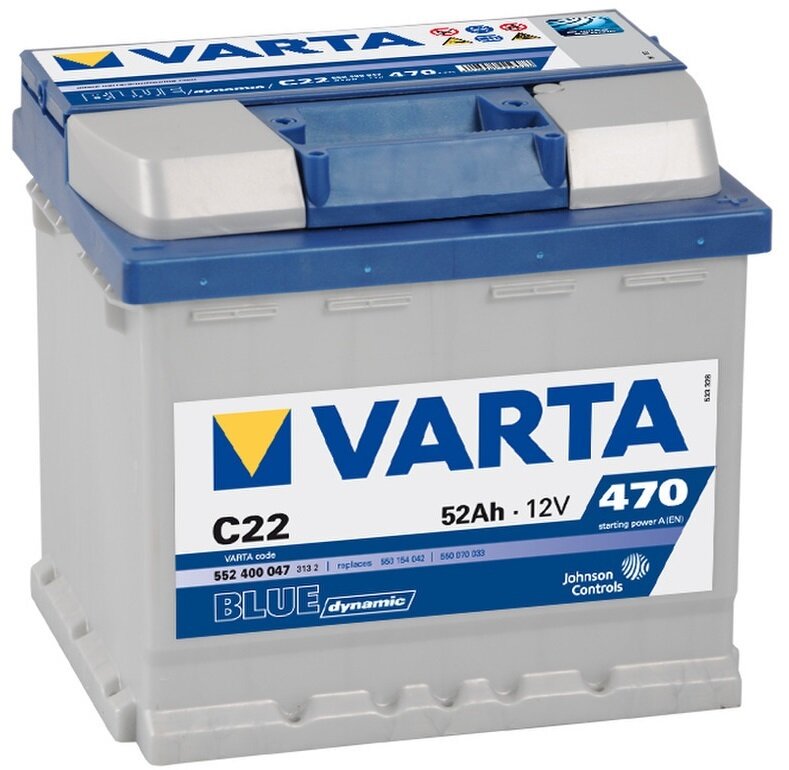 Автомобильный аккумулятор VARTA Blue Dynamic C22 (552 400 047) 207х175х190