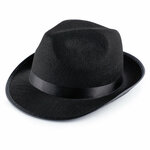 Шляпа Мафиози, фетр, Черный, 1 шт. - изображение