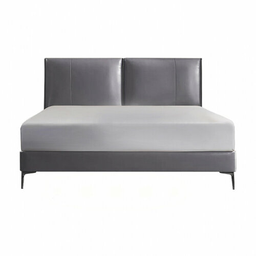 Двуспальная кровать Xiaomi 8H Jun Italian Light Luxury Leather Soft Bed 1.8m Grey (JMP2)