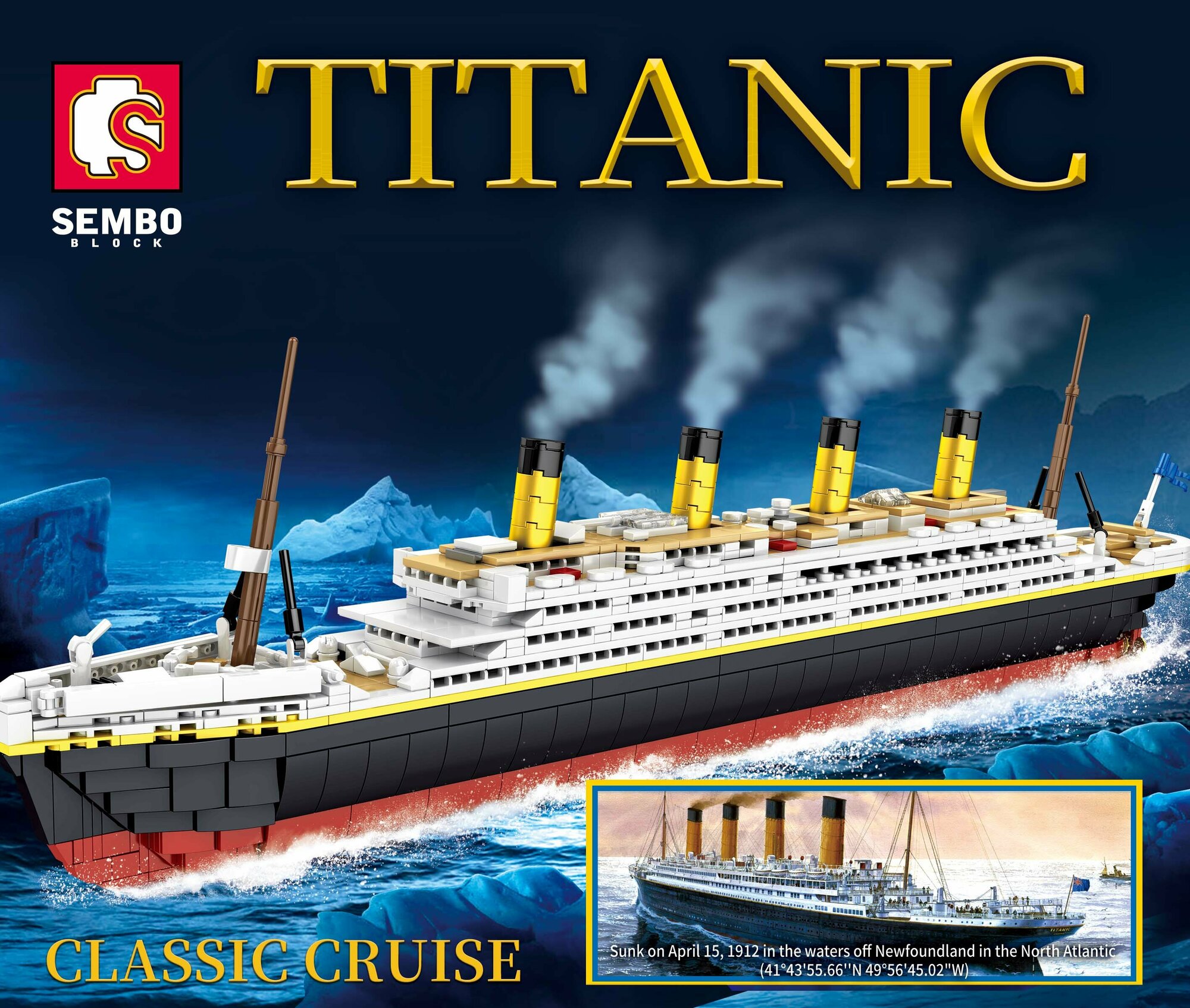 Конструктор Sembo "Titanic" модель 601187 1333 детали