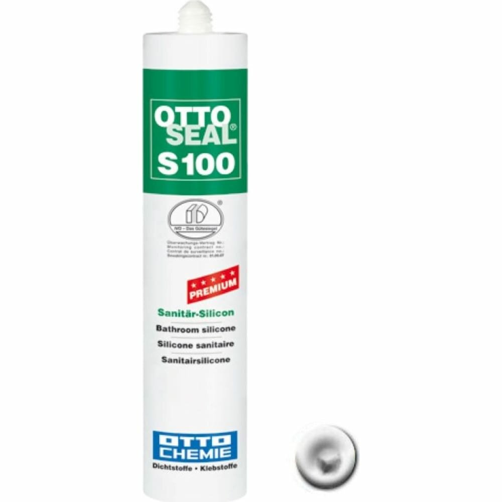 OTTO-CHEMIE Профессиональный силиконовый герметик (абсолютно белый), 300мл S100/C01 OS100/C01