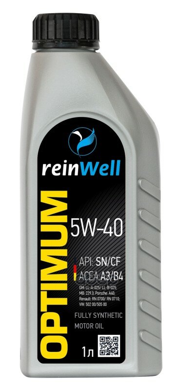 ReinWell Reinwell 5W40 (1L) Масло Мотор! Синт Acea А3/В4