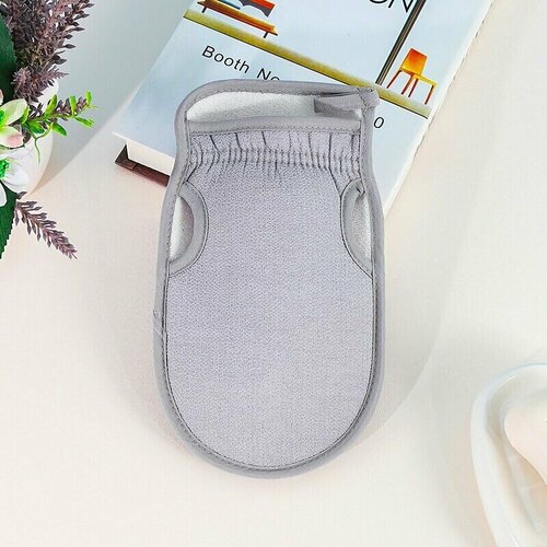 Мочалка варежка для бани душа сауны Пилинг варежка для тела Рукавица для пилинга серая 248₽