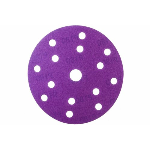 Круг шлифовальный Purple PP627 (150 мм; 15 отверстий; Р180; 100 шт) Hanko PP627.150.15.0180