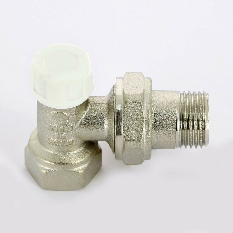 Клапан запорный для радиатора "Thermofix" (нижний / угловой) (1/2")