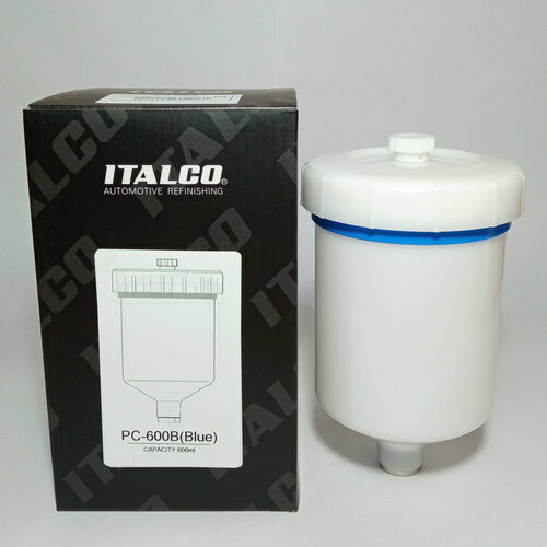 кофеварка italco induction 6п Бачок пластиковый ITALCO Blue для краскопультов 600мл