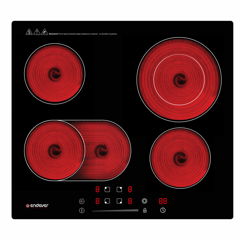 фото Варочная панель электрическая встраиваемая стеклокерамическая ENDEVER DP-64 / 6600 Вт