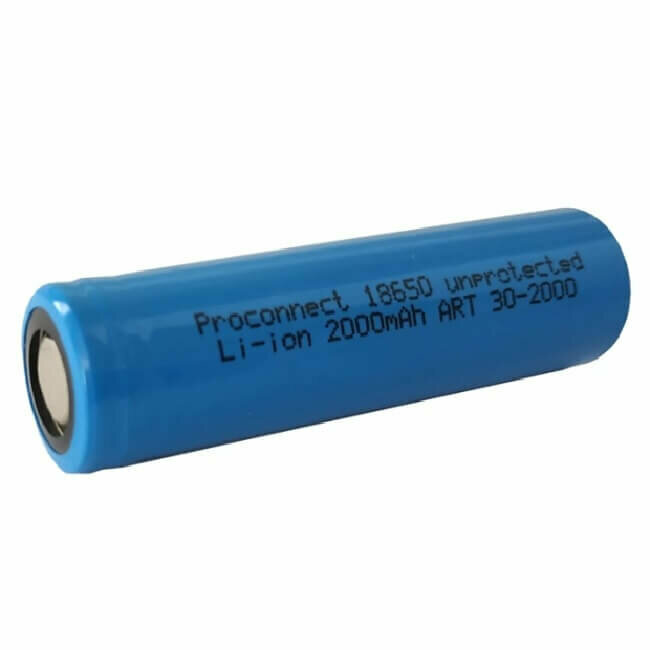 Аккумулятор Proconnect 18650 unprotected Li-ion 2000 mAH 3,7 В