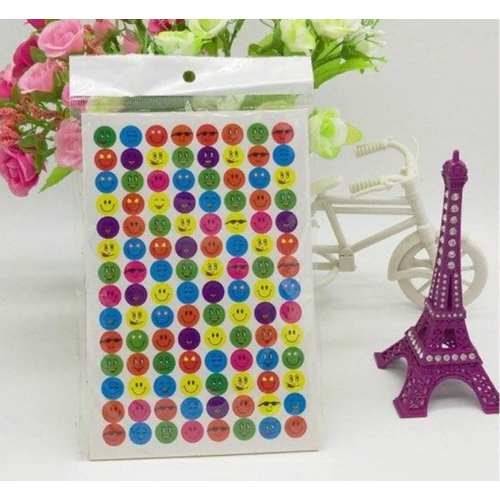 Набор наклеек Смайлики бумага 158х115 см 5 листов 236₽