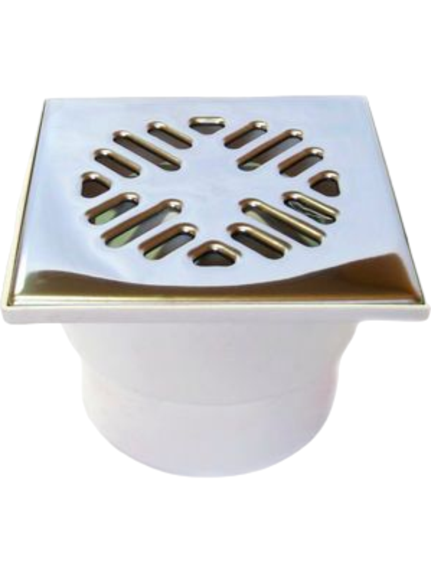 фото Трап вертикальный 110 мм с металлической решеткой 15 см*15 см 13043