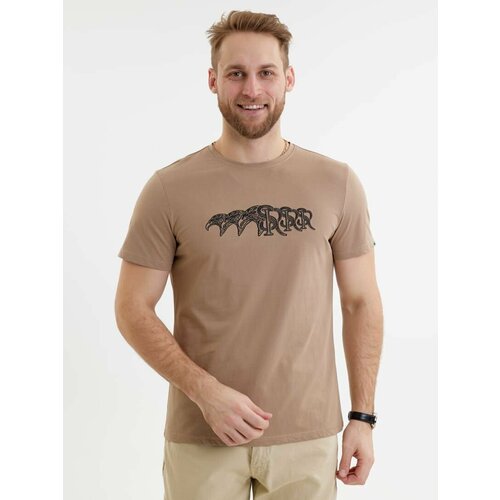 фото Футболка, размер 2xl, бежевый нет бренда