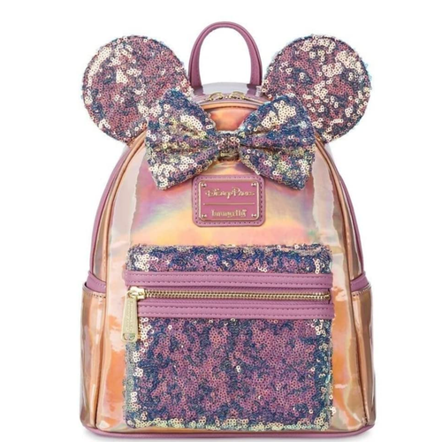 рюкзак loungefly коралловый фиолетовый Сумка рюкзак Loungefly в стиле Минни Маус Minnie Mouse