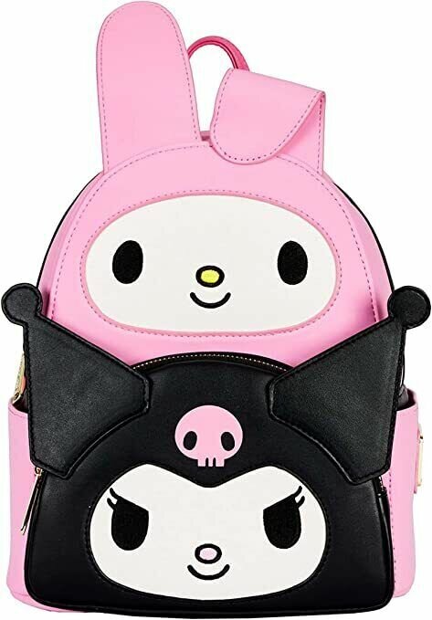 Сумка рюкзак Loungefly Мелоди и Куроми из мультика Моя Мелодия Sanrio Kuromi My Melody