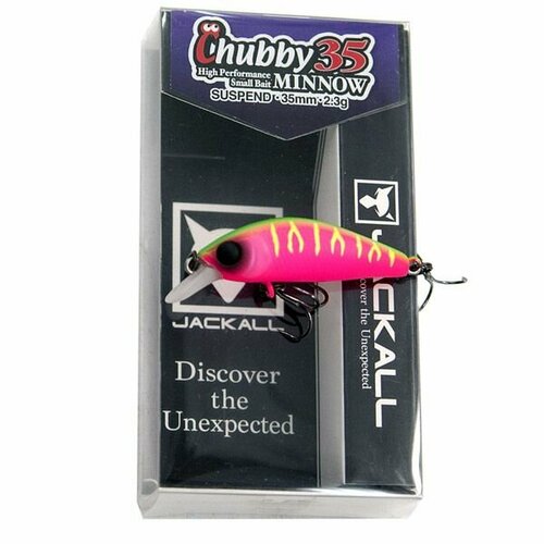Воблер JACKALL CHUBBY MINNOW 35SP 2.3g цвет DRAGON FRUIT MAT TIGER