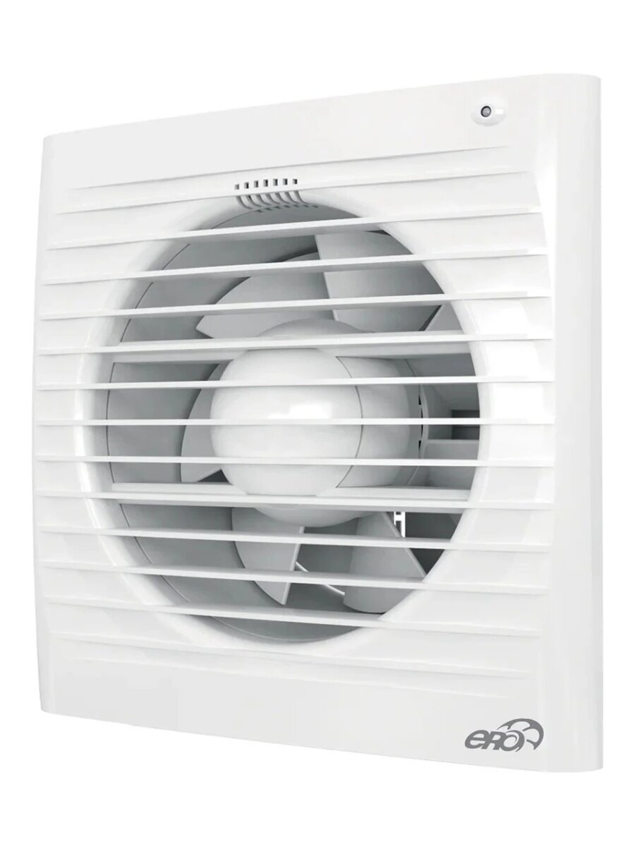 Вытяжной вентилятор с обратным клапаном ERA-4C 100 в ванную, белый