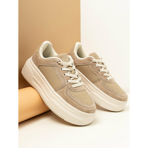 фото Кроссовки baasploa, полнота r, размер 39, коричневый, бежевый