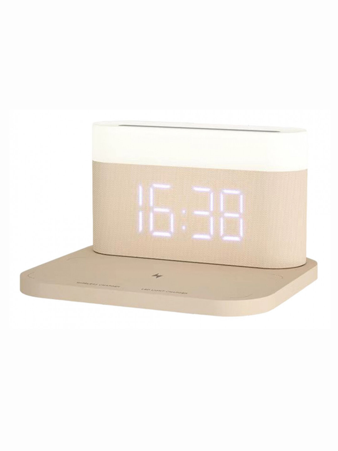 фото Ночник-будильник с беспроводной зарядкой Xiaomi VFZ Wireless Magnetic Charging Alarm Clock Beige (C-WCLL-CO2)