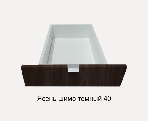 Изображение товара Выкатной ящик для цоколя кухни 40 Ясень шимо темный