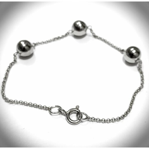 Браслет-цепочка Эстерелла, серебро, 925 проба, длина 16.5 см.