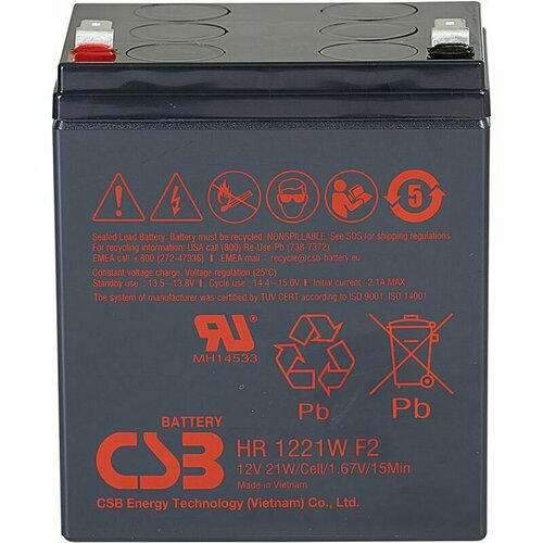 Аккумуляторная батарея CSB HR1221W F2 аккумулятор 12v 5ah csb hr1221w f2