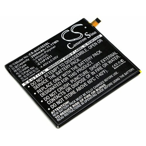 Аккумулятор CS-AUC552SL C11P1511 для Asus ZE552KL, ZenFone 3 3.85V / 2900mAh / 11.17Wh шлейф для asus zenfone 3 deluxe zs570kl основной межплатный