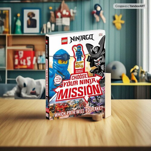 Lego Книга DK - приключение Ninjago (Лего Нинзяго) - Choose your Mission с фигуркой Джея