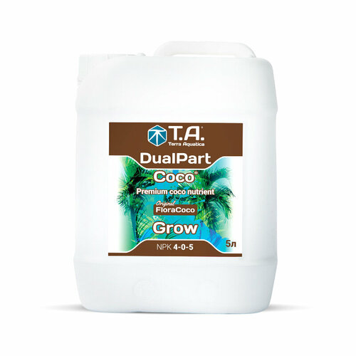 Удобрение минеральное для кокосового субстрата и вегетации Terra Aquatica DualPart Coco Grow 5 л