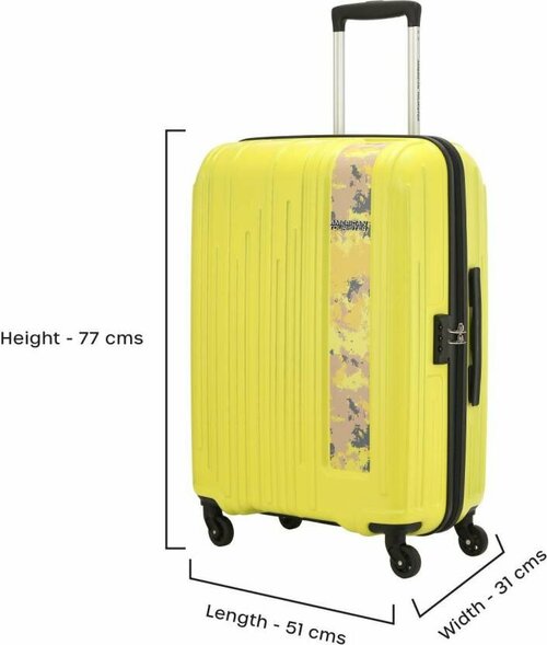 Чемодан American Tourister, размер L, желтый