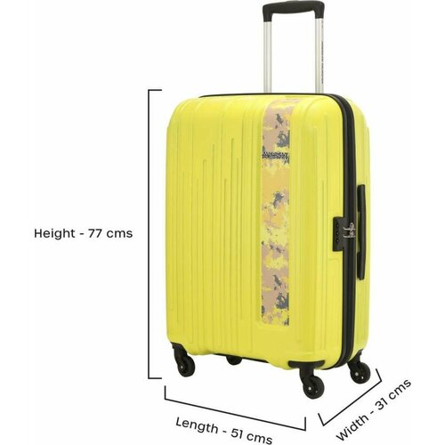 Чемодан American Tourister, размер L, желтый чемодан american tourister matchup 78 л розовый