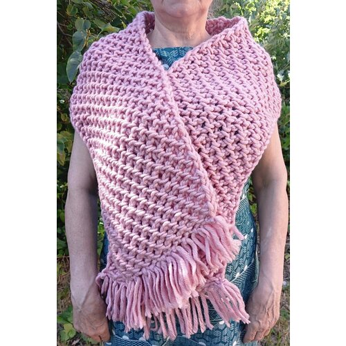 фото Шарф , коралловый неувядающее настроение