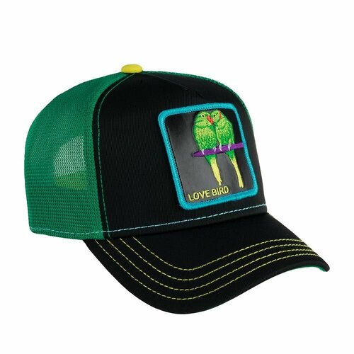 фото Бейсболка , размер 54-62, черный, зеленый panapanama