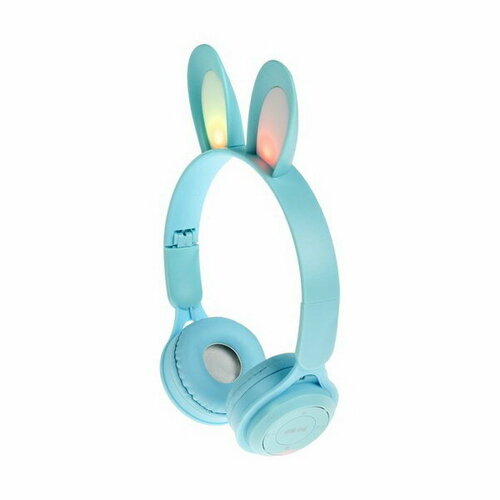 Наушники беспроводные Y08R накладные детские BT 51 подсветка 400 мАч синий 85600₽