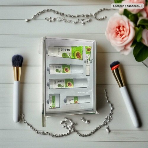 Sabbi набор 6 в 1 уходовой увлажняющей косметики Avocado