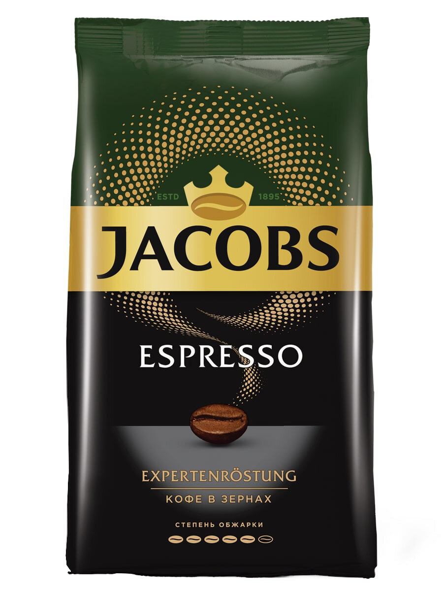 Кофе в зернах Jacobs Espresso Якобс Эспрессо, 1000 г, Jacobs