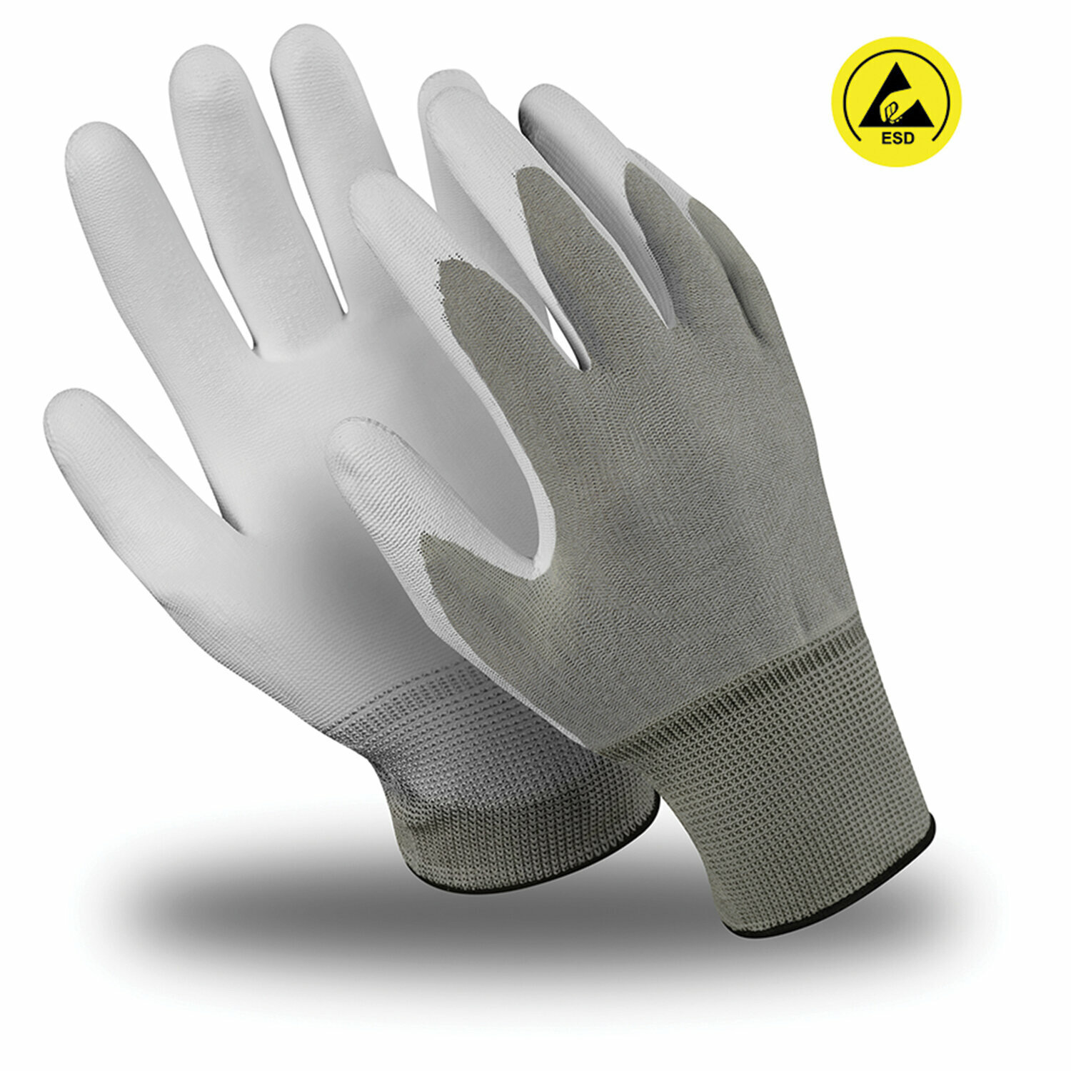 Перчатки антистатические Manipula Specialist Микростатик, полиуретановое покрытие, размер 9, L, MG-164