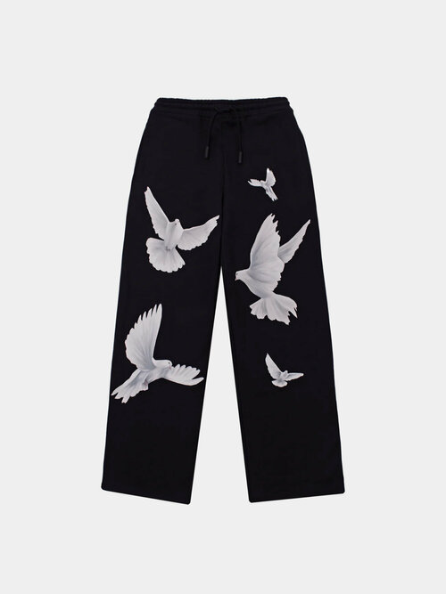 Брюки 3.PARADIS Lounge Pants Freedom Doves, размер XS, черный