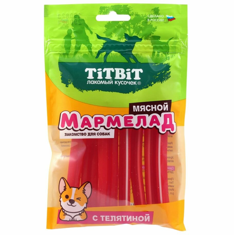 Titbit Лакомство для собак Мармелад мясной с Телятиной, 120 г, 9 уп