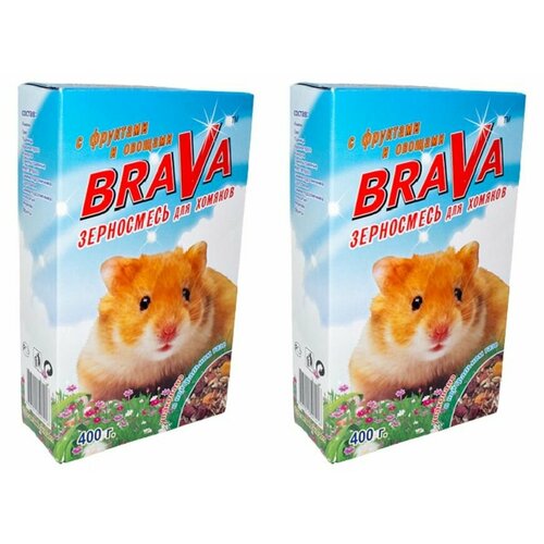 BraVa Корм для хомяков Фрукты+овощи, 400 г, 2 уп